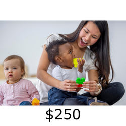 Donate $250 to help cover the cost of childcare